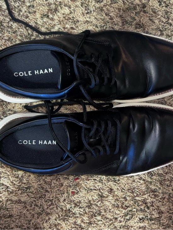 Cole Haan Grand Remix Plain Toe Oxford Black Smooth/Ivory C40426 Men\'s Size 12 main image 5